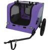 Outdoor Heavy Duty Collapsible Pet Bike Trailer with 16-Inch All-Terrain Wheels & Universal Hitch – Foldable Dog/Cargo Carrier Cart for Bicycles