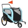 2-in-1 Dog Bike Trailer, Pet Stroller with Hitch for Large Dogs, Quick-release Wheels, Foot Support, Pet Bicycle, Cart Wagon