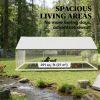 Outdoor kennel, dog house, dog cage, silver