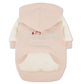 Touchdog 'Heritage' Soft-Cotton Fashion Dog Hoodie (Color: pink, size: large)
