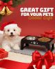 Elevated Dog Bowls for Small Dogs and Cats with Mat, Non-Slip Cat Bowls with 2 Thick 5.5" Stainless Steel Dishes